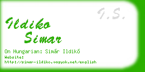 ildiko simar business card